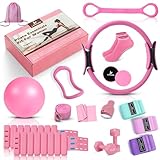 Home Pilates Kit for Women & Men | Better Me Pilates Kit with 14 Inches Pilates Ring and Ball Set, Resistance Bands, Core Sliders, Bag - Full Body Exercise Home Pilates Workout Kit (13 in 1 Kit)