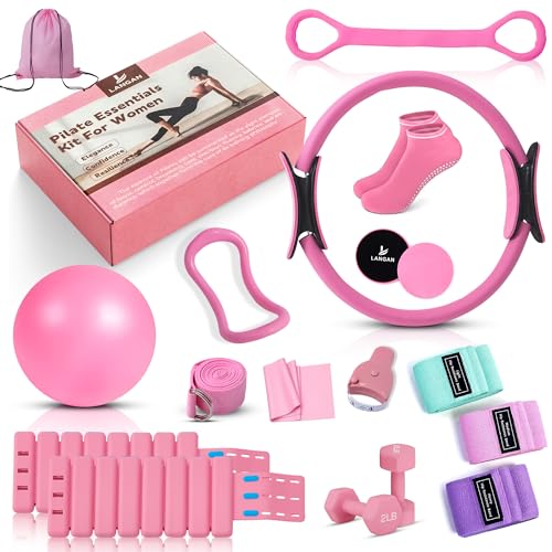 Home Pilates Kit for Women & Men | Better Me Pilates Kit with 14 Inches Pilates Ring and Ball Set, Resistance Bands, Core Sliders, Bag - Full Body Exercise Home Pilates Workout Kit (13 in 1 Kit)