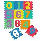 LittleTom 10 Teile Spielmatte Baby Puzzlematte ab Null - 30 x 30 cm Krabbelmatte Bodenmatte Kinder - Puzzle Teppich Kinderzimmer Matte - Outdoor Bodenschutzmatte Spielteppich Eva Schaumstoff Isomatte
