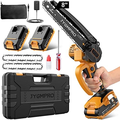 Mini Chainsaw Battery 8 Inches, Cordless Chainsaw with Brushless ...