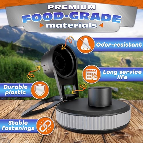 3 Pcs Thermoflask Lid Replacement – Hydro Flask Lid Replacement for Wide Mouth 12 oz, 14 oz, 18 oz, 32 oz, 40 oz, 64 oz – Leak-Proof, Comfortable Grip, Easy Use, and Durable Food-Grade Plastic