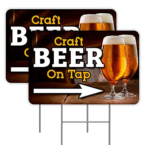 Vista Products Craft Beer on Tap 2-Pack Double-Sided Signs