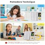 3-in-1 Visual Timer & ADHD Tool for Kids and Adults, 12/24H Silent Task Timer with Chore Chart, Daily Checklist with Pomodoro Timer, Alarm Clock - White - Image 3