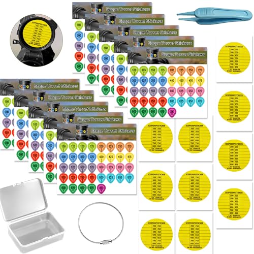 SZWRSKJ Rifle Scope Turret & DOPE Stickers (20 pcs)