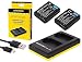 Produktbild 3in1-SET für die Canon EOS 1300D / 1300 D --- 2 PREMIUM Akkus für Canon LP-E10 (1020mAh) + Dual Ladegerät (laden Sie 2 Akkus via USB-Anschluss auf einmal) inkl. PATONA Displaypad