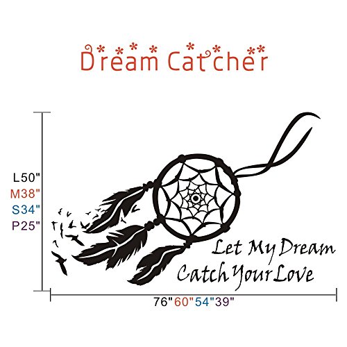 Dream Catcher Wall Decal Vinyl Dream Catcher Sticker Baby Nursery Wall Decor Wall Mural Bedroom Wall Art Decor Teal #TOP2