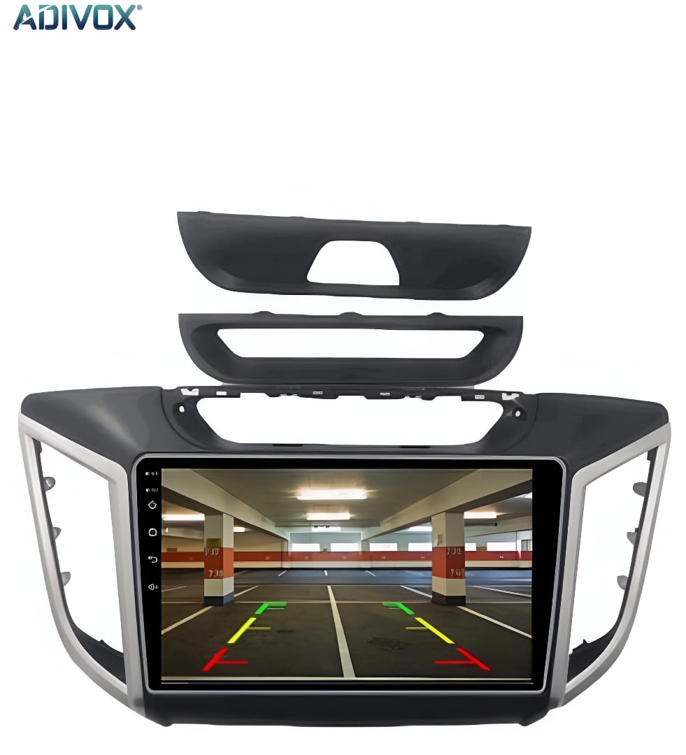Car radio Android 14 - Hyundai IX25 (2015-2018) Apple CarPlay and Android Auto, with tactile 9 channels CarPlay, multimedia system HD without film | Wi-Fi, RDS (T2 (2 Go/32 Go) 8 cœurs 5G)