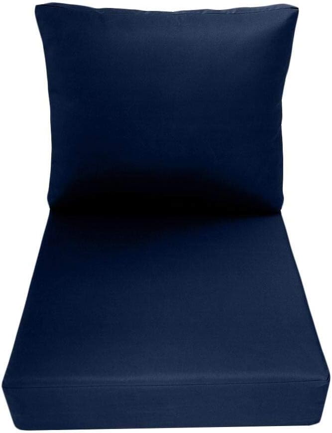 24 x 26 x 6 Knife Edge Medium Outdoor Deep Seat Back Rest Bolster Cover ONLY-AD101