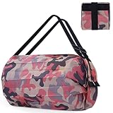 GLUNKS Large Grocery Bags Reusable Shopping Bags Foldable, Travel Tote Bag, Sports Gym Bag, Lightwei