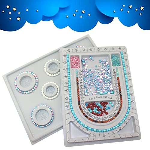 Chistepper BB02 2 Pieces Beading Boards Bead Design Trays Necklace Bracelet Beading Jewelry Design Mats thumb #3