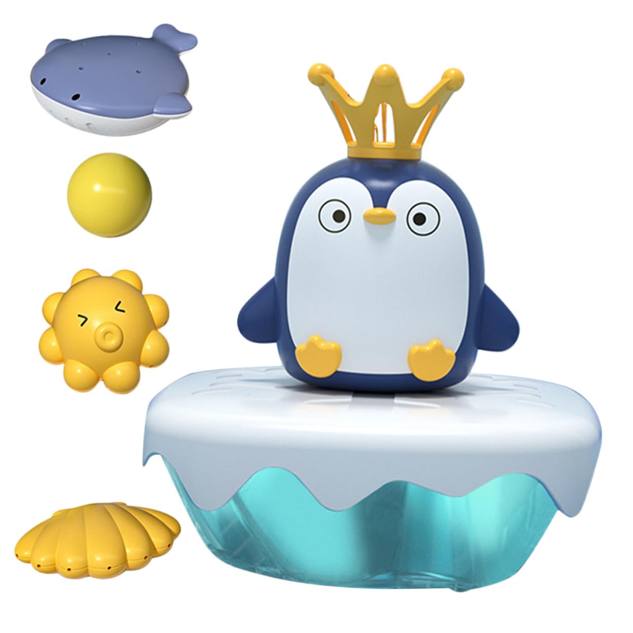 Juguete de Baño Pingüino Rociador de Agua 1 Set Abs para Bebés