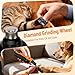 Juveximzy Electric Dog Nail Grinder: 5-Speed Quiet Dog Nail Trimmer with LED Light, Adjustable Safety Guard, Rechargeable Cordless Design for Small to Large Dogs & Cats(Orange)