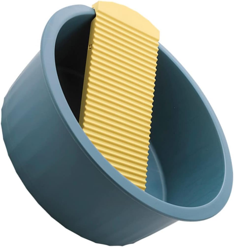 Grey Household Laundry Washboard Basin for Boys and Girls Collapsible Laundry Basket Scrub