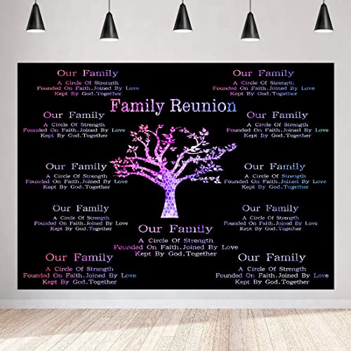 Meetsioy Family Reunion Backdrop For Family Party Decorations Cool Colorful Fashion Our Family Reunion Background Family Reunion Party Supplies Family Reunion Banner 10X7Ft Bjzsmt185 #TOP1