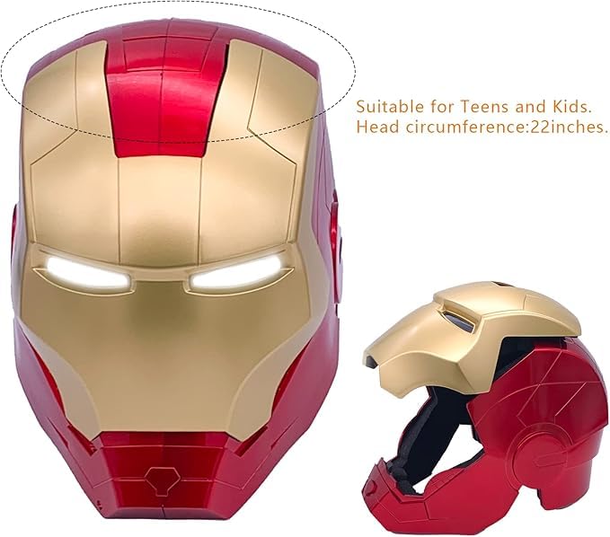 Image of Toys Uncle Figure (Kids Wearable Iron Man Helmet with Lights)