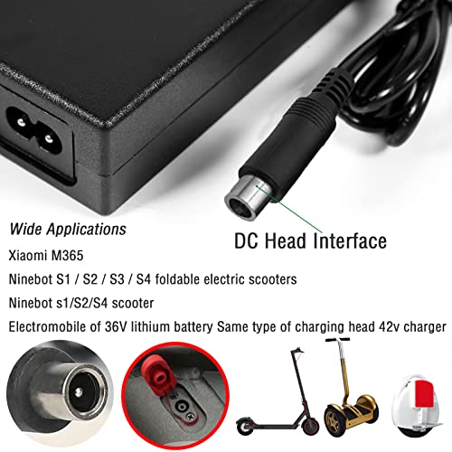 Mezelon Chargeur de Scooter 42V 2A pour Xiaomi M365, Pro, Pro 2, Scooter électrique Ninebot ES1 ES2 ES4 2S3 E22E E25E E45E EU Plug 8mm DC Head Interface Charger - Image 4