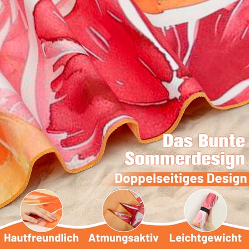 INYEEXUP Strandtuch XXL 90x180 cm Mikrofaser, Doppelseitig, Schnelltrocknend, Sandfrei, Weich und Leicht für Reise, Urlaub, Schwimmen & Camping