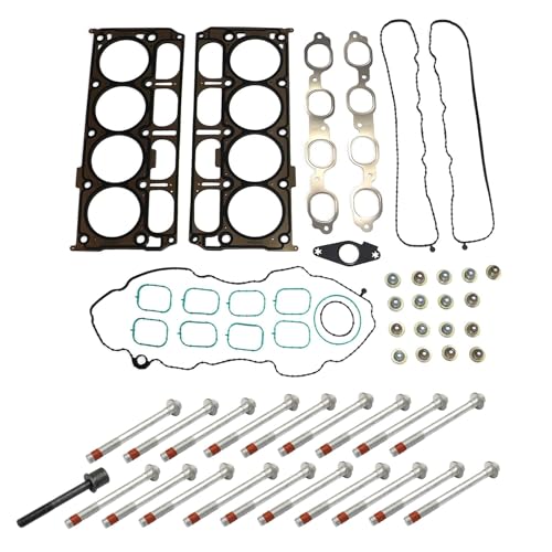 Image of GXARTS HS26744PT Cylinder Head Gasket Set with Head Bolts ES73121 HGS4308 HS54996 Compatible with GMC Sierra Chevrolet Silverado 1500 Tahoe GMC Yukon XL Suburban Tahoe 5.3L V8 Engine 2014-2020