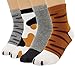 JJMax Women's Cute Kitty Cat Paws Socks with Paw Prints on Toes, Crew 4 Pair Set, One Size,Crew 4 Pair Set,One Size