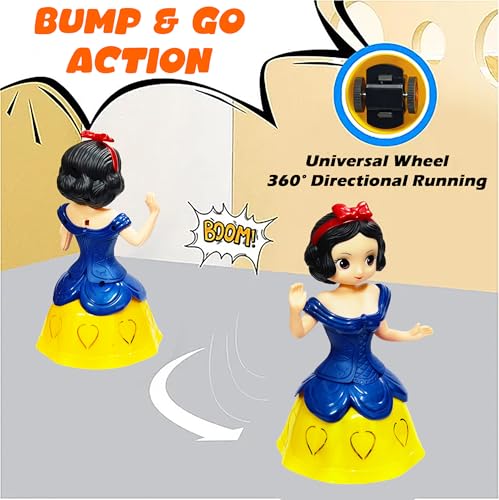 Image of VGRASSP Dancing Little Princess Doll Toy for Kids Dynamic Music and Lights - Bump and Go Battery Operated Angel Doll with Detachable Body - Color As Per Stock