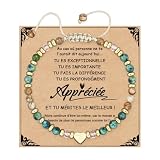Lueaurra Idee Cadeau pour Femme Bracelet Pierres Naturelles Femme Original Cadeau Ado Fille Cadeaux Noel Femme Cadeau Anniversaire Bracelet Cadeau Amie Maman Sœur Maitresse
