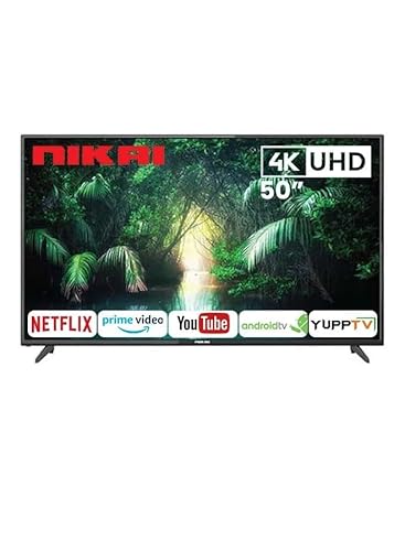 تلفزيون LED ذكي الترا اتش دي 50 بوصة من نيكاي UHD | 4K-3840X2160 | واي فاي | اندرويد 9.0 | HDMI | USB | موالف تلفزيون انالوج مدمج | UHD50SLED-FL، أخضر
