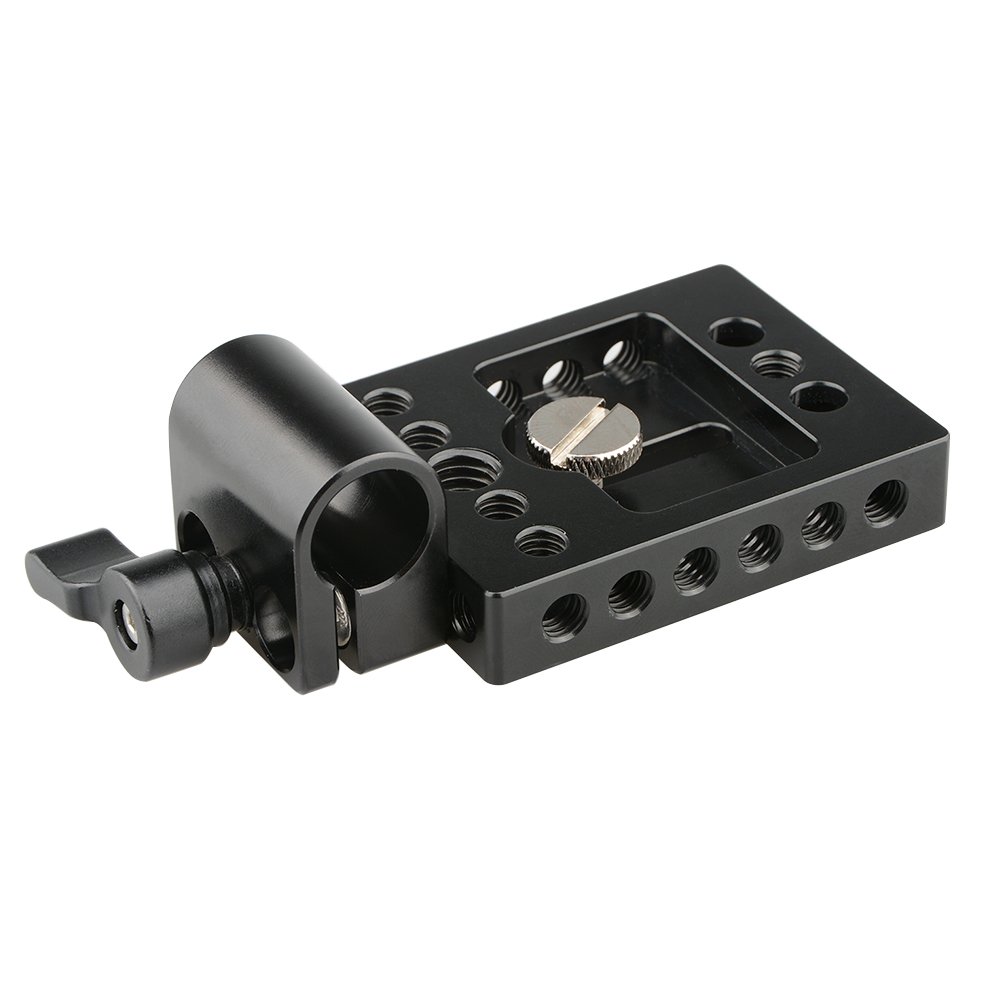 CAMVATE Mini Mounting Plate Rod Clamp for 15mm Rod Support DSLR Rig - 1749