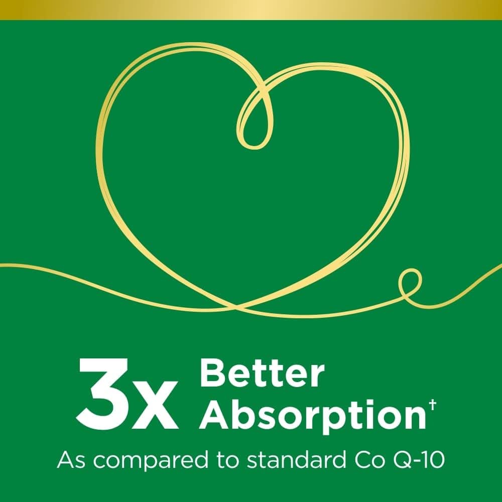 Nature's Bounty Advanced Triple Absorb Co Q-10, Heart Health, Rapid Release Softgels, 90 Ct (Pack of 2)