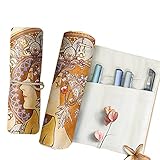 portalapices funda enrollable Facile Accesso: Quando viene aperto l'organizer per matite portatile, le varie penne sono disposte in modo ordinato e chiaramente visibili, quindi non è necessario passare molto tempo a cercare il colore desiderato.