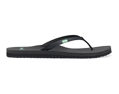 Sanuk Yoga Joy Womens Flip Flops Yoga Mat Footbed Sandals for Women Womens Yoga Sandals Womens Beach Sandals