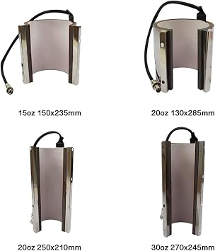 Mug Mat Attachment and Heating Element Sleeve 15oz/20oz/30oz Tumbler Wrap Element for CH1924 Skinny Tumbler Mug Press Machine (20oz Tumbler Mug Mat (250 * 210mm))