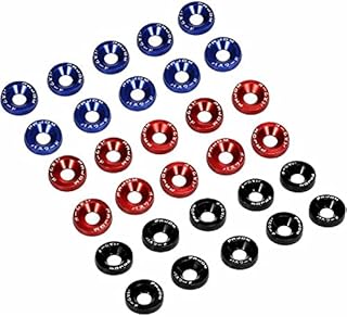Perno de Arandela de Parachoques Tuercas Tuercas 1 0PCS M6 Pegatinas de modificación universal de estilo de automóvil pegatinas de etiqueta contraseña de Warde Washer Licenciadas(10pcs Random Color)