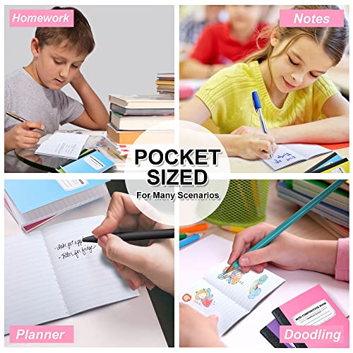Mini carnet de composition pastel feela lot de 30 petits blocs-notes lignés de poche - 7
