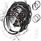 Neitra [2+2+3 Stück 3 in 1 Schutzhülle für Samsung Galaxy Watch 8 Classic 46mm,3 Hartglas Kratzfest Displayschutzfolie+2 Hart PC Bumper Case+2 Lünette Adhesive Ring Hülle für Galaxy Watch 8 Classic