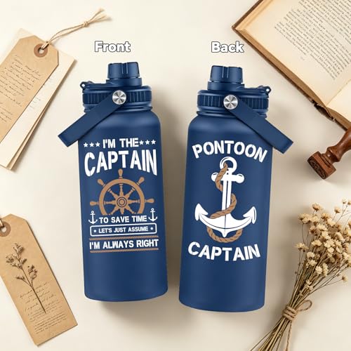 DOEARTE Boating Gifts for Men - Captain Gift for Man, Dad, Husband - Gifts for Boat Owner - Boat Accessories - 32oz Water Bottle Tumbler by DOEARTE - Used condition - Image 5