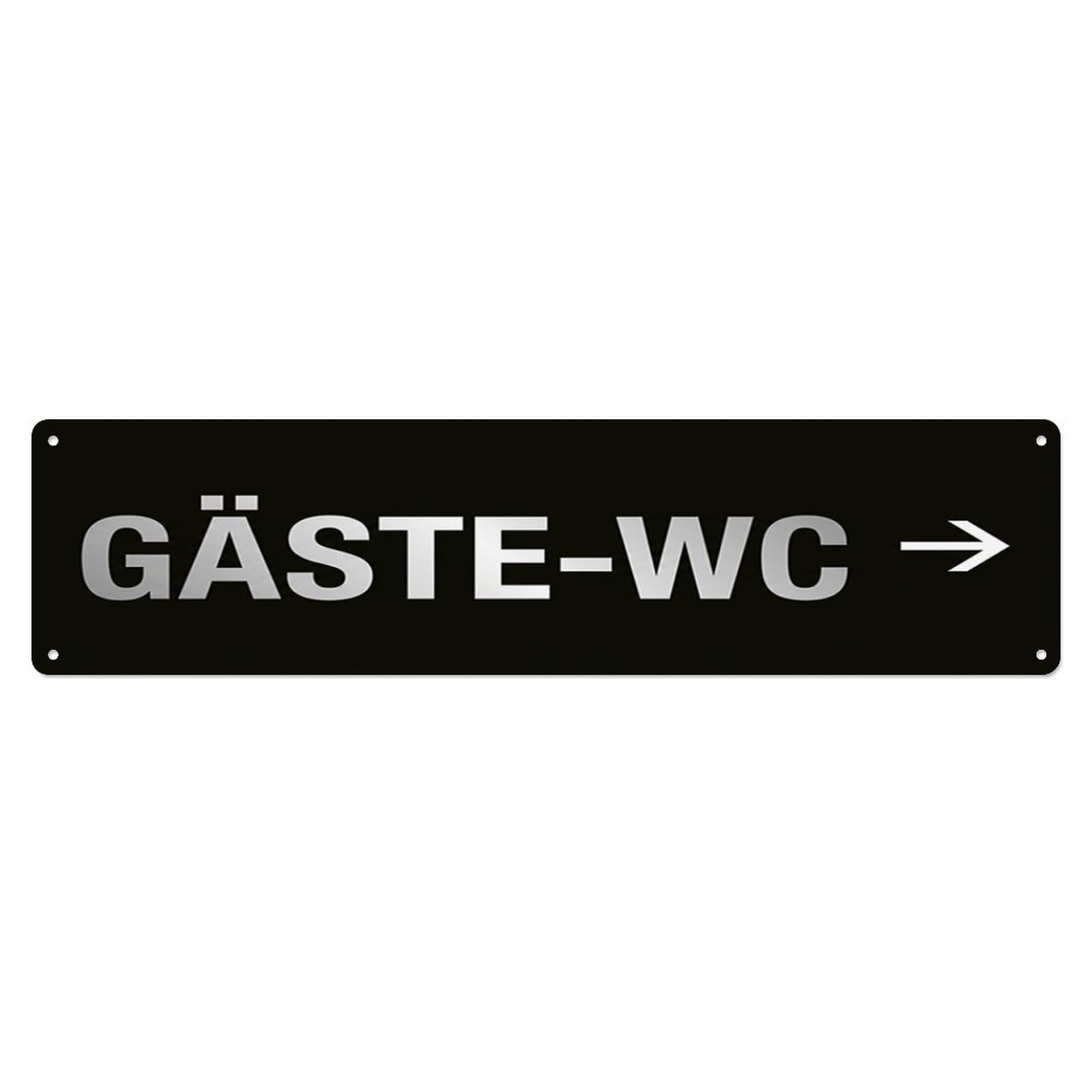Sleek Elegant Hotel Washroom Toilet(WC) Door Metal Tin Skinny Sign Plaque Wall Decor for Cafe, Club Bar, Office, Home Garden Metal Poster 4x16Inch