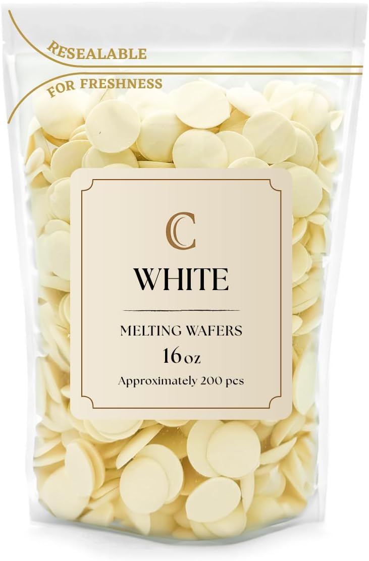 Merckens Chocolate Melting Wafers Bulk Bag Perfect For Dipping, Deserts, Baking And More (1 Pound, White)