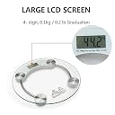 MCP Healthcare Digital Glass Weighing Scale Personal Round LED Display Weighing Scale (Transparent) gallery image