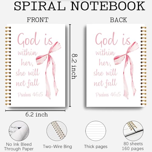 Journal de prière inspirant "God is Within Her", carnet d'église plein de sérénité