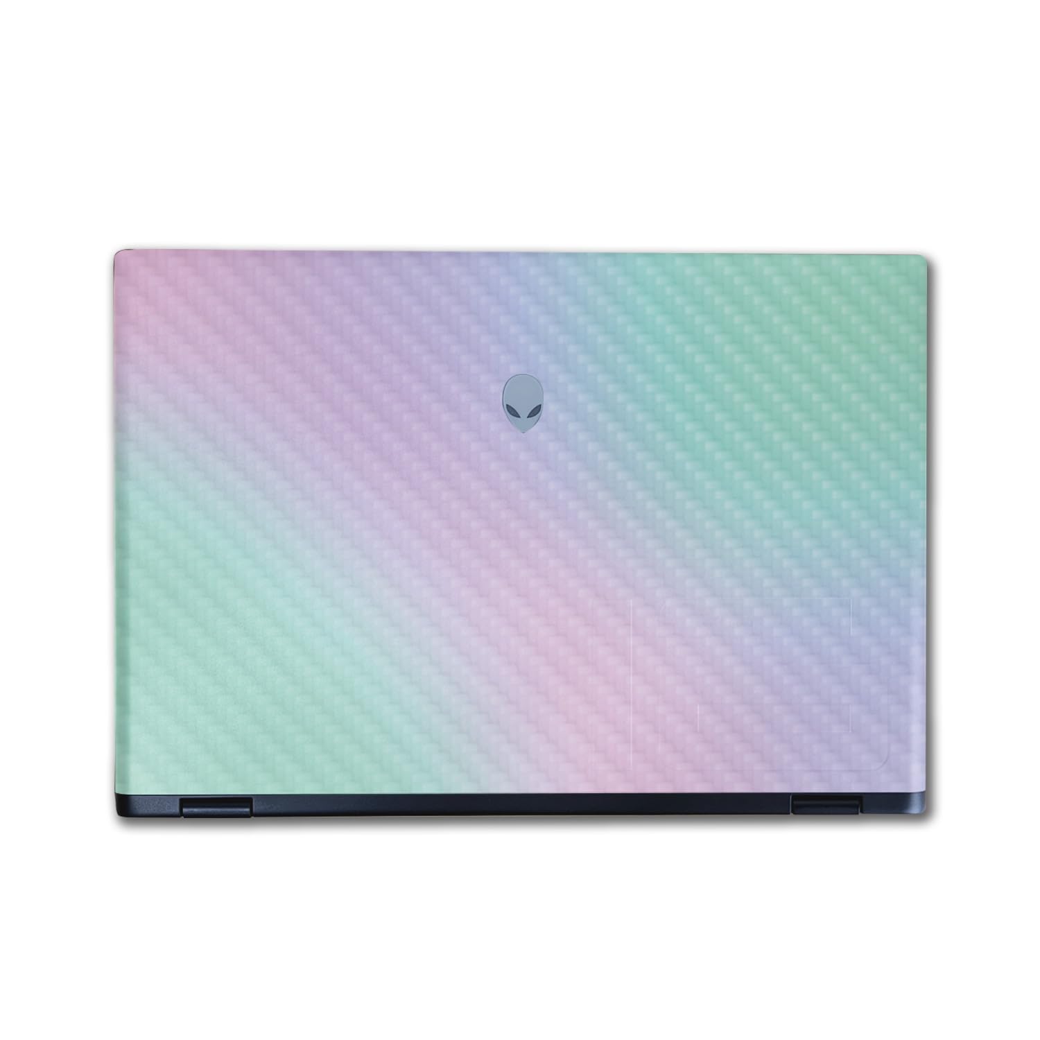 Carbon Fiber Laptop Skin Compatible with Alienware M16 R2 (2024) - Cotton Candy - Premium 3M Vinyl Protective Wrap Decal Cover - Easy to Apply | Crafted in The USA by MightySkins
