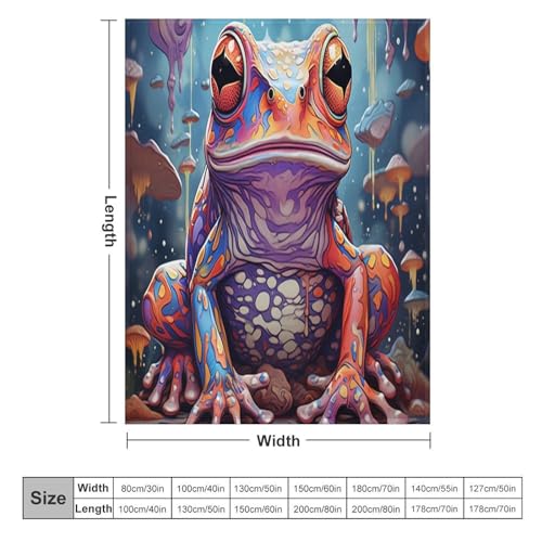 Couverture grenouille flannel pour éviter le froid sur le canapé