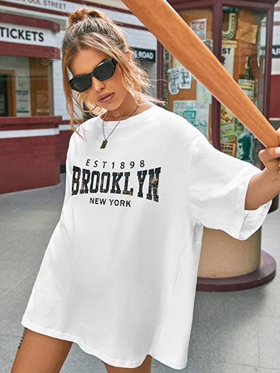 Image of REVEXO Women's Cotton Blend Half Sleeve Printed Loose Fit Round Neck T-Shirts.