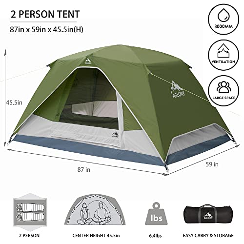 Camping Tent with Rainfly, 2/4/8 Person Tent,Waterproof Windproof Family Tent with Mesh Windows, Easy Set Up for Hiking and Outdoor for All Seasons image 5