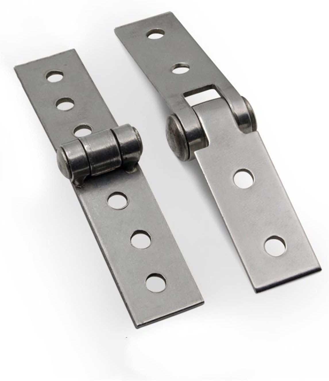 Door Hinges,Butt Hinges, 2PC 4 Holes / 6 Holes Stainless Steel Hinge Nothing Frame Window Parts Thicken Hinges Welding,DIY 200-270 Degree Shaft Open Balcony Glass Door Hardware Hinges Hinge