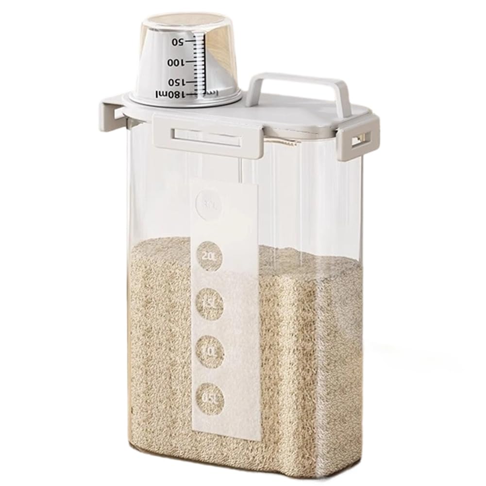 Hndhbfgrt Rice Container Airtight Rice Storage Container Portable Pet Food Storage Containers