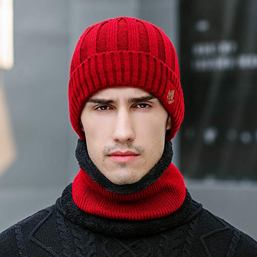 Chapeau d'hiver pour hommes contre le froid glacial grâce au tricot doublé de velours