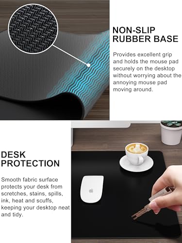 Image of Wireless Charging Mouse Pad with Foldable Phone Holder, 31.5 inch x 15.8 inch XXL Large Desk Pad, Gaming Mousepad with Ultra-Smooth Surface, Non-Slip Base, Black Waterproof Desk Mat, with 20W PD Charging Kit