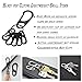 Bytiyar Small Carabiner Clips 1.25 inch (32mm) Metal Snap Hooks with Fixed Eye Spring Gate Keychain Parocord Rope Clasps Accessories, 12 Pcs Black