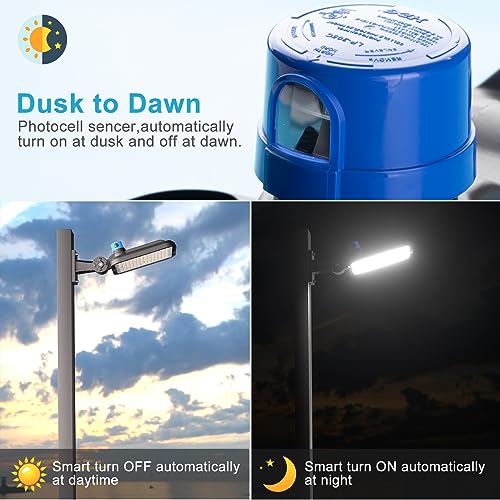 Lightdot 150W LED Parking Lot Area Light (37500Lm Eqv 600W HPS) 5000K Adjustable Arm Mount LED Shoebox Lights with Dusk to Dawn Sensor for Height:16~30Ft Parking Lot,Yard,Driveway-4Pack 7Yrs Warranty by Lightdot - Image 6