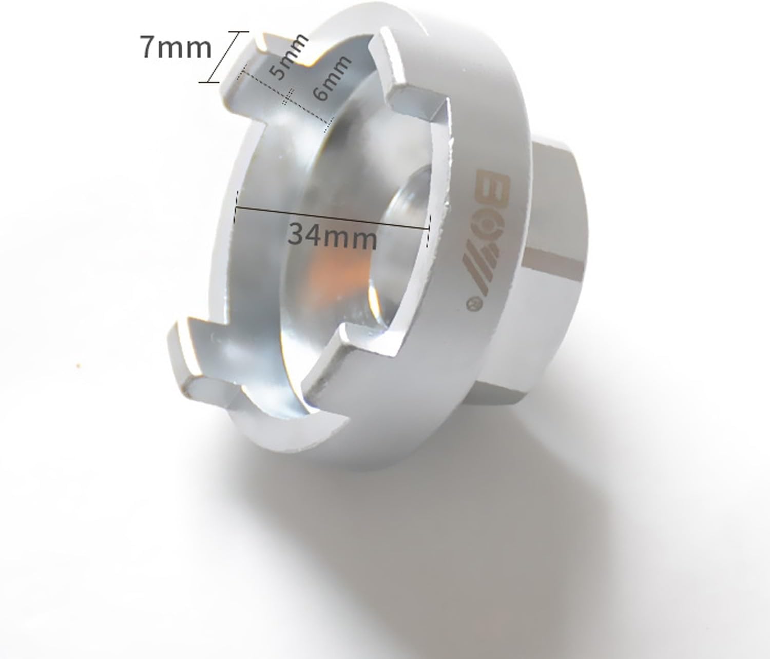 Sprocket Puller Tool BMX 4 Notch, Bike Single Speed Freewheel Removal Tool, Essential Bike Fixing Tool for Single Speed Flywheel, Silver
